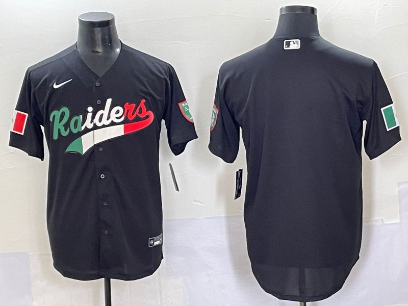 Men 2025 Oakland Raiders Blank Black Joint Name Nike Limited NFL Jersey style 7035